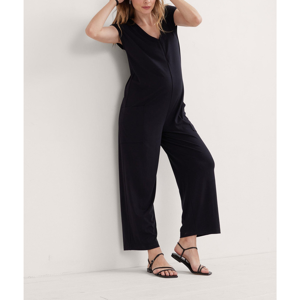 Hatch Black Maternity Jumpsuit‎